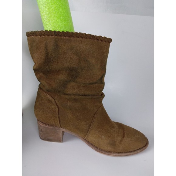Patricia Nash Cognac Monte Brown Leather Suede Slouch Mid Calf Boots Womens 11M - Picture 7 of 11